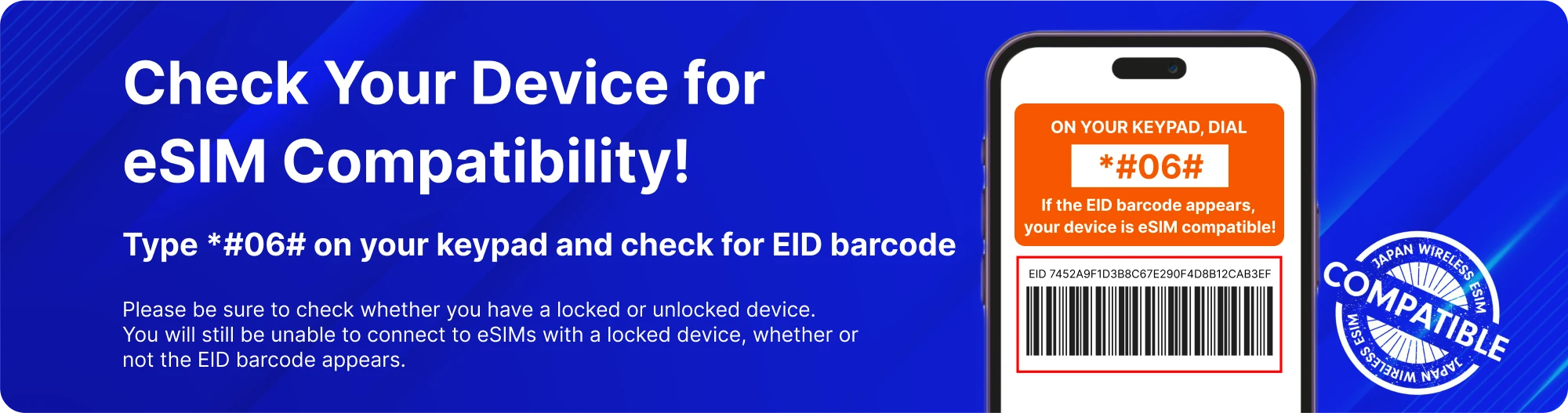 check your device for eSIM Compatibility!