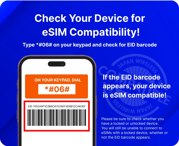 check your device for eSIM Compatibility!